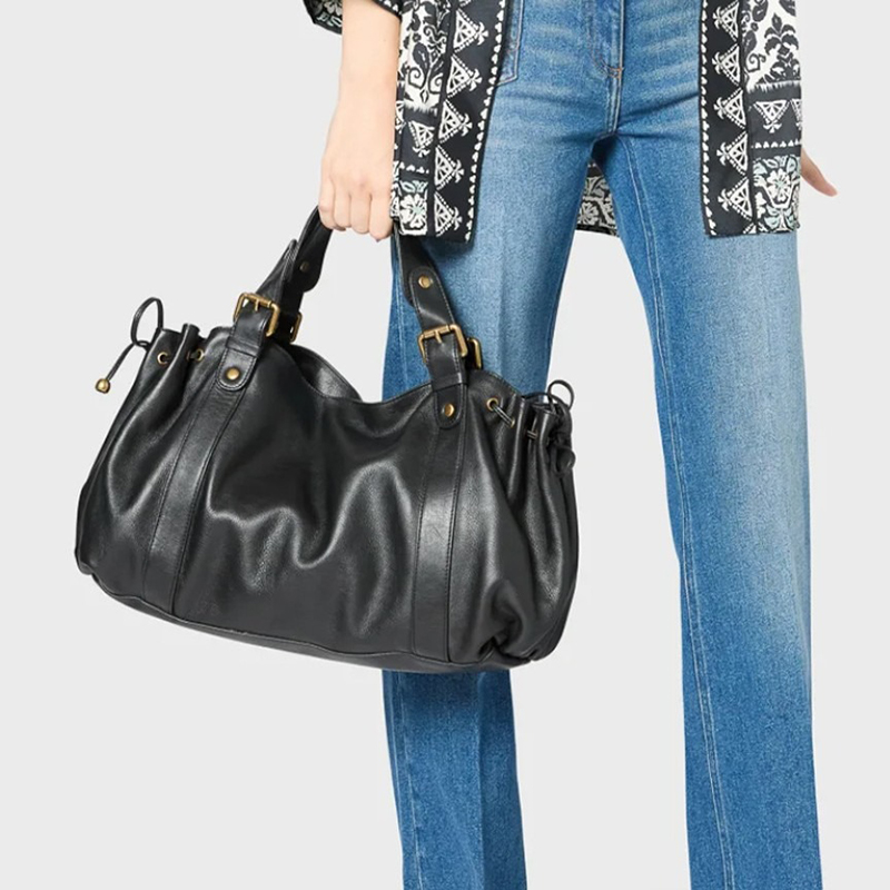 Leather Work Bag Women - 2026 Damesmode Veelzijdige Commuter Schoudertas Boston