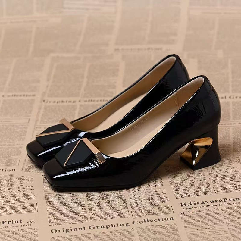 Leatherwork In French - Hoge hakken 2026 werkleren schoenen enkellaarsjes