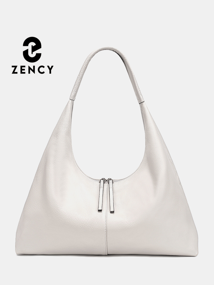 Leather Work Bag Women - Zency Grote Capaciteit Draagtas Echt Leer