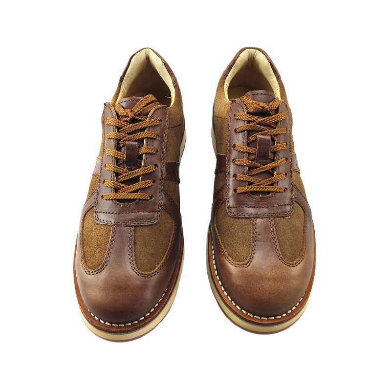 Leatherwork Training - Handgemaakte vintage herenwerkschoenen Echt leer Veterschoenen