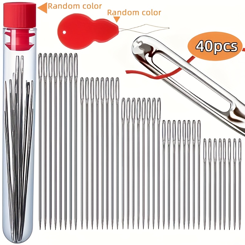 Leatherwork Needles - 40 stuks geassorteerde maten grote ogen
