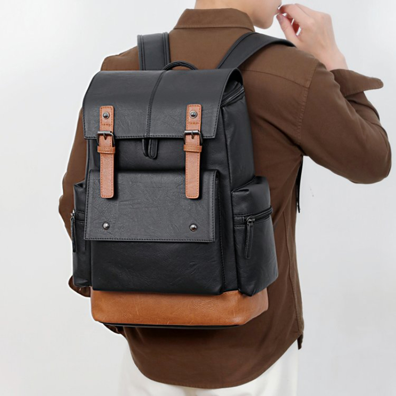 Nieuwe vintage leren rugzak vo - Leather Work Laptop Bag recensie en prijs