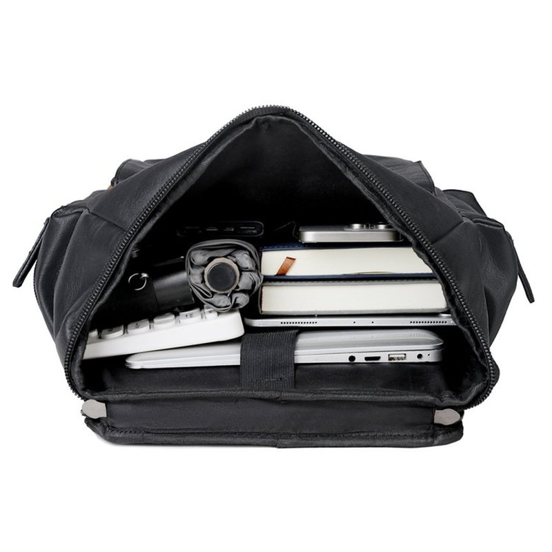Nieuwe vintage leren rugzak vo - Leather Work Laptop Bag recensie en prijs