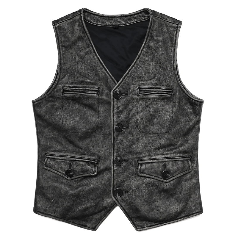 Nieuwe Gery Vintage lederen ve - Leather Work Vest For Men recensie en prijs