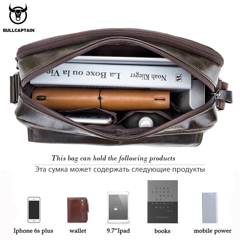 BULLCAPTAIN Crossbodytas voor  - Leather Work Laptop Bag recensie en prijs
