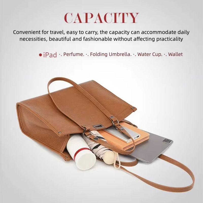 Dames Handtas met Grote Capaci - Leather Work Bag Women recensie en prijs