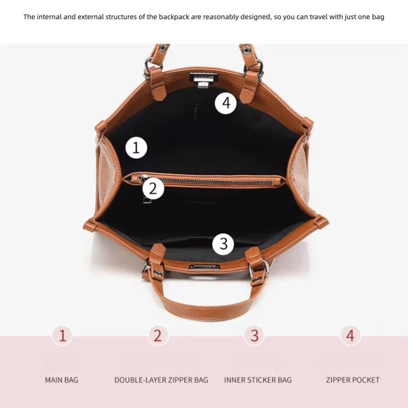 Dames Handtas met Grote Capaci - Leather Work Bag Women recensie en prijs