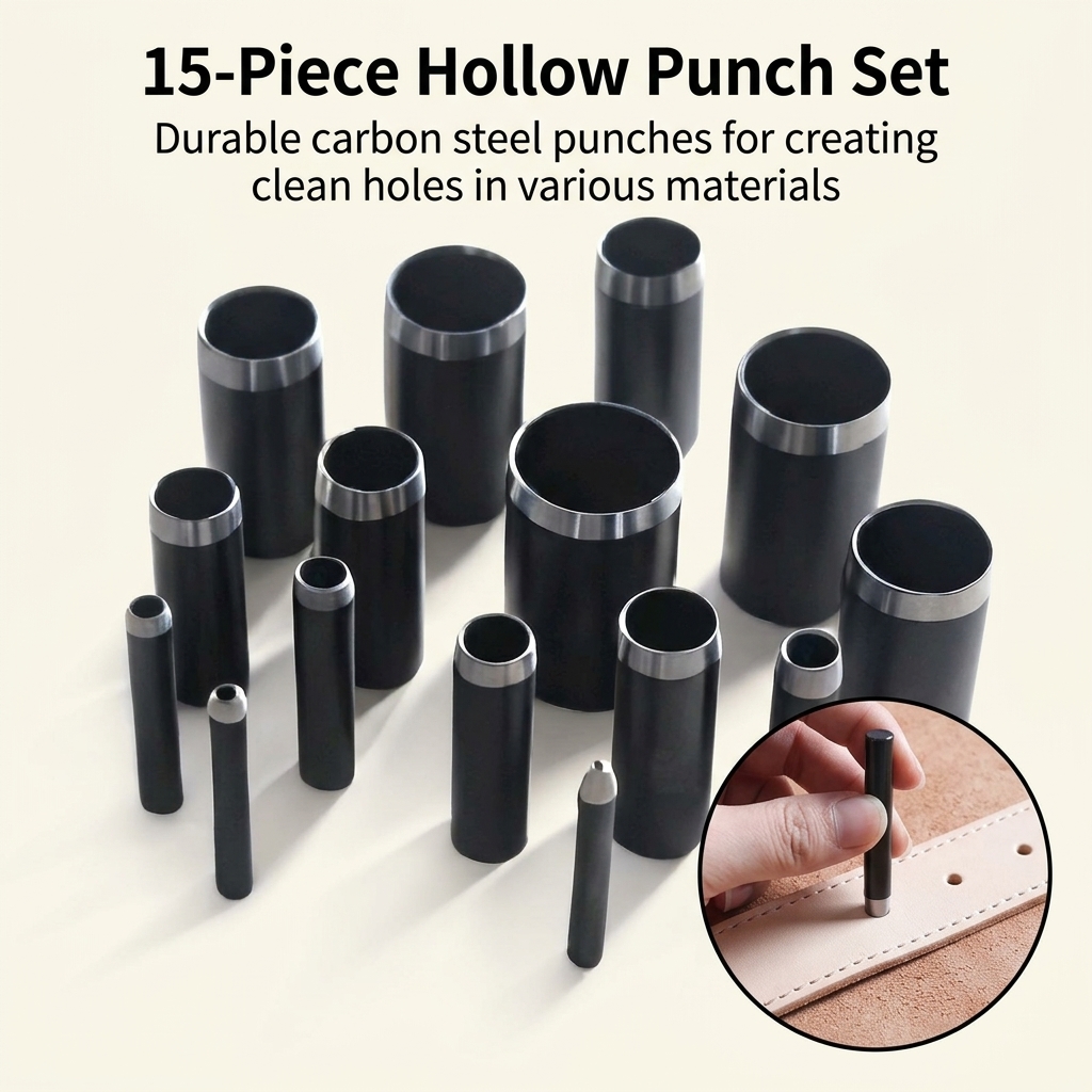 1-15mm Lederen Gatenpons Set v - Leatherwork Hole Punch recensie en prijs
