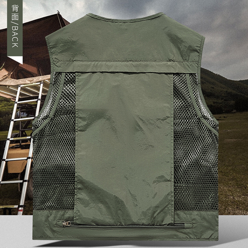 Werkvest met meerdere zakken W - Leather Work Vest For Men recensie en prijs