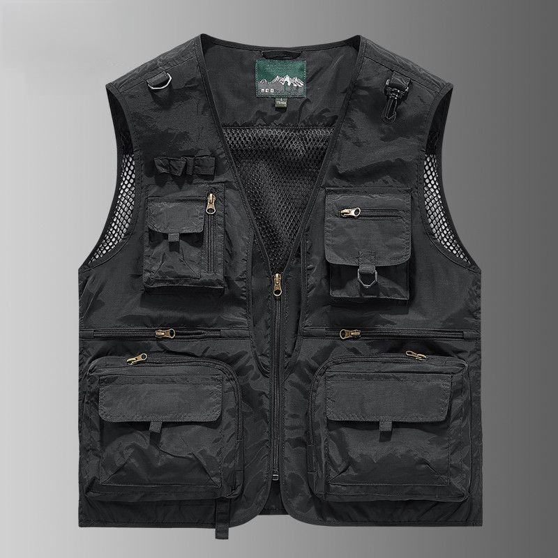 Werkvest met meerdere zakken W - Leather Work Vest For Men recensie en prijs