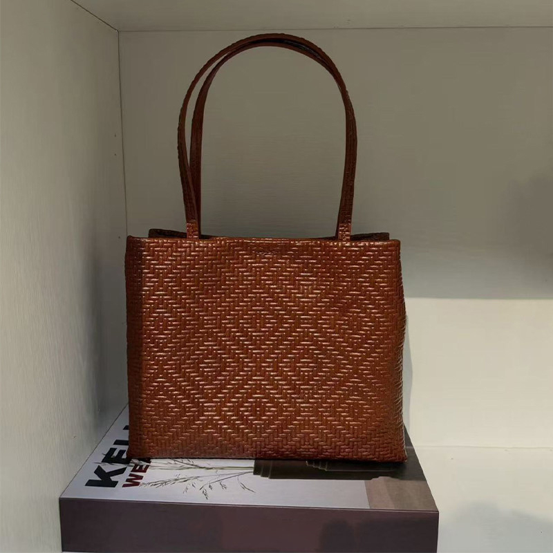 Mendy Echt Leder Geweven Print - Leather Work Bag Women recensie en prijs