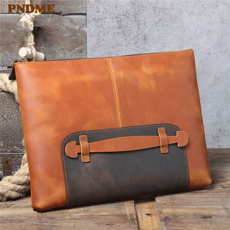 Vintage handgemaakte lederen h - Leather Work Laptop Bag recensie en prijs