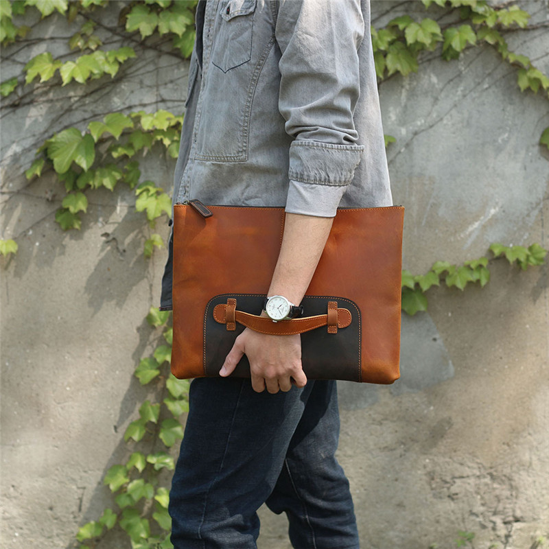 Vintage handgemaakte lederen h - Leather Work Laptop Bag recensie en prijs