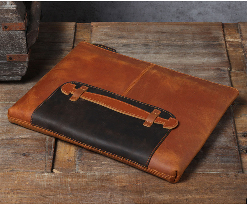 Vintage handgemaakte lederen h - Leather Work Laptop Bag recensie en prijs