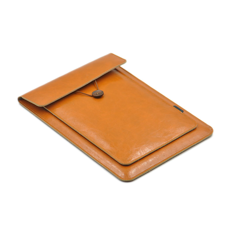 Dubbellaags laptoptas met hoge - Leather Work Laptop Bag recensie en prijs