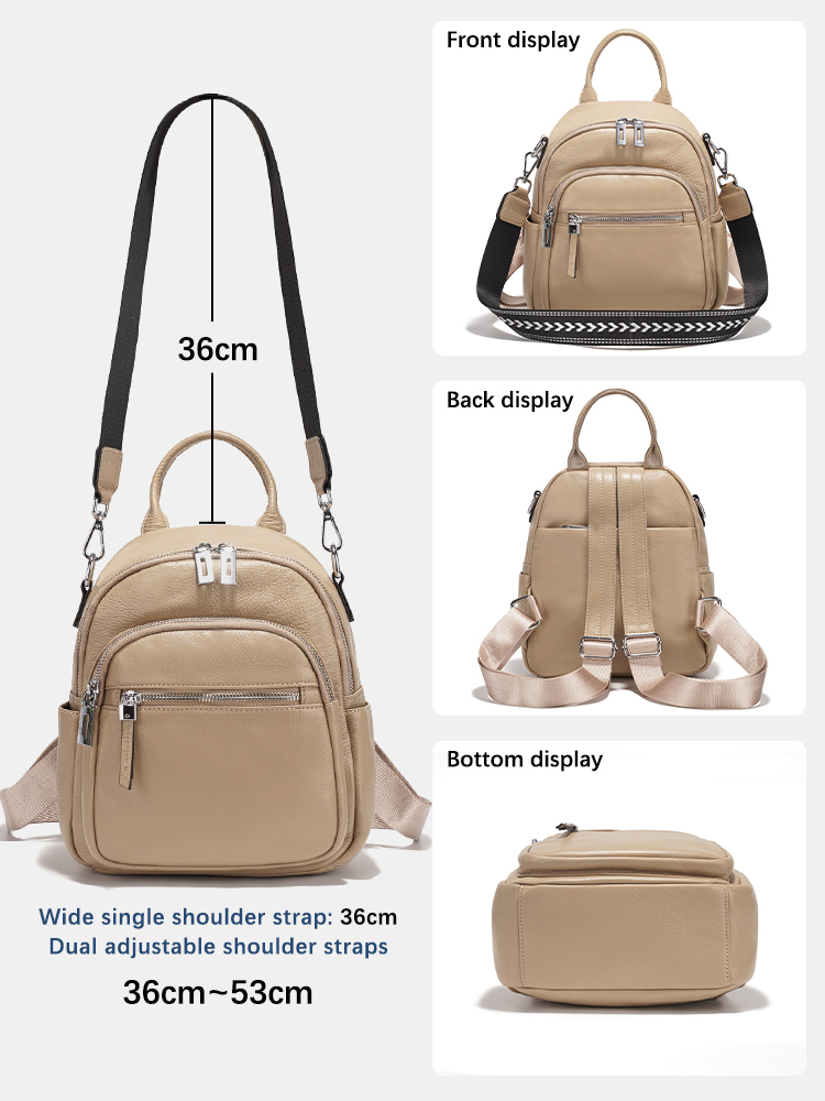 Zency lederen kleine rugzak kn - Leather Work Bag Women recensie en prijs