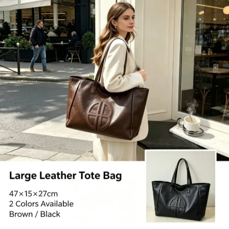 2026 Nieuwe Retro Grote Capaci - Leather Work Bag Women recensie en prijs