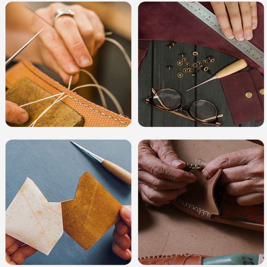 2 stuks lederen handnaaigereed - Leatherwork Hole Punch recensie en prijs