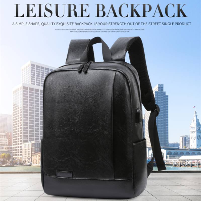 Heren modieuze rugzak PU leder - Leather Work Laptop Bag recensie en prijs