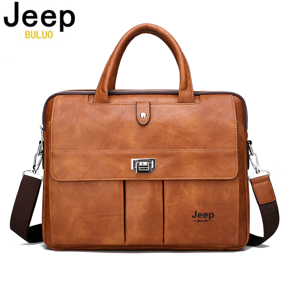 Jeep Buluo leren aktetas voor  - Leather Work Laptop Bag recensie en prijs