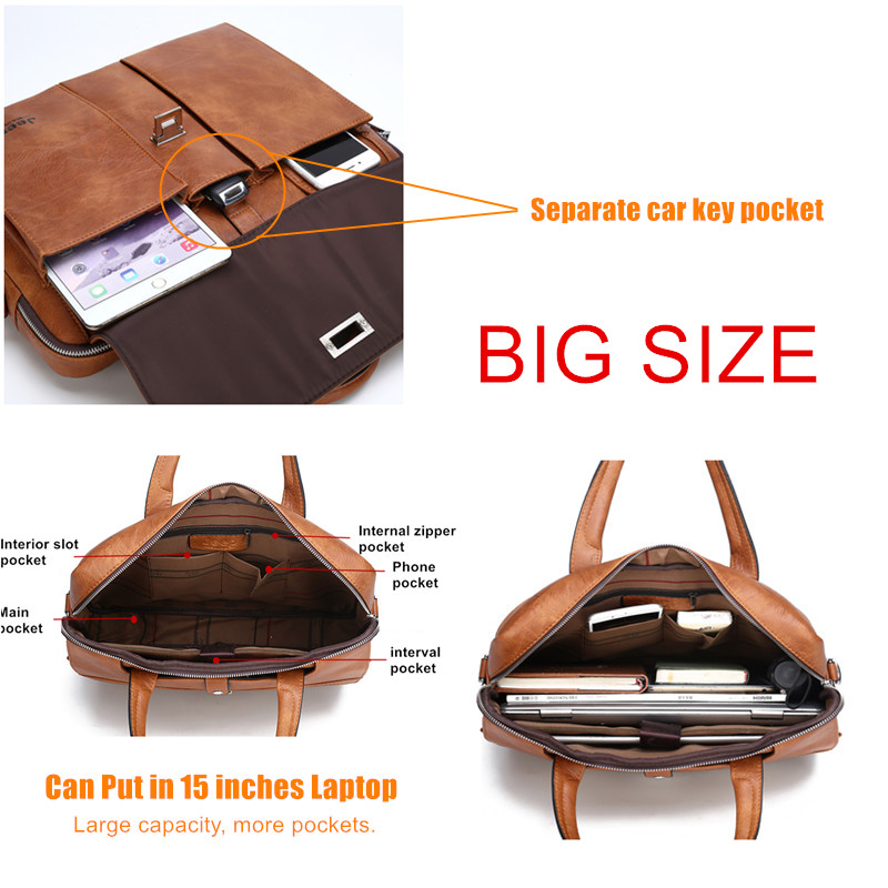 Jeep Buluo leren aktetas voor  - Leather Work Laptop Bag recensie en prijs