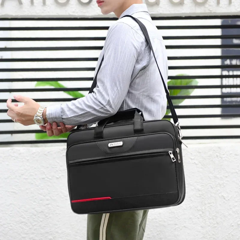 Oxford stoffen laptoptassen He - Leather Work Laptop Bag recensie en prijs
