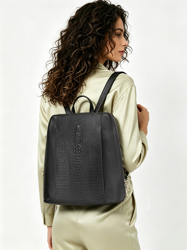 Zency Damesrugzak van krokodil - Leather Work Bag Women recensie en prijs
